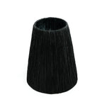 Lampe à poser en terracotta et rotin noir texturé – H56 cm