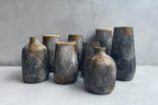 Vase en terracotta effet pierre gris moucheté – H26 cm - M