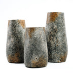 Vase en terracotta effet pierre gris moucheté – H26 cm - M