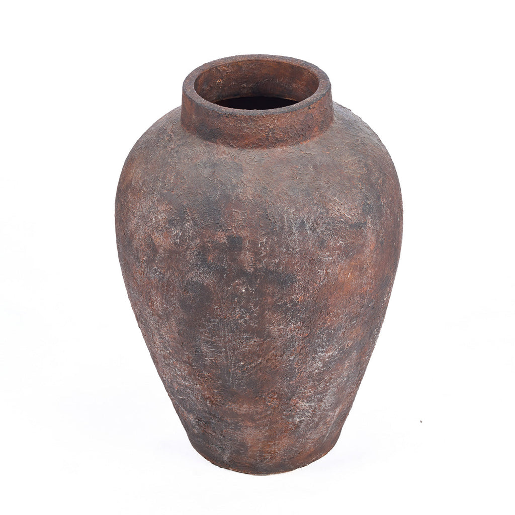 Vase amphore en terracotta patinée bordeaux – H70 cm - XXL