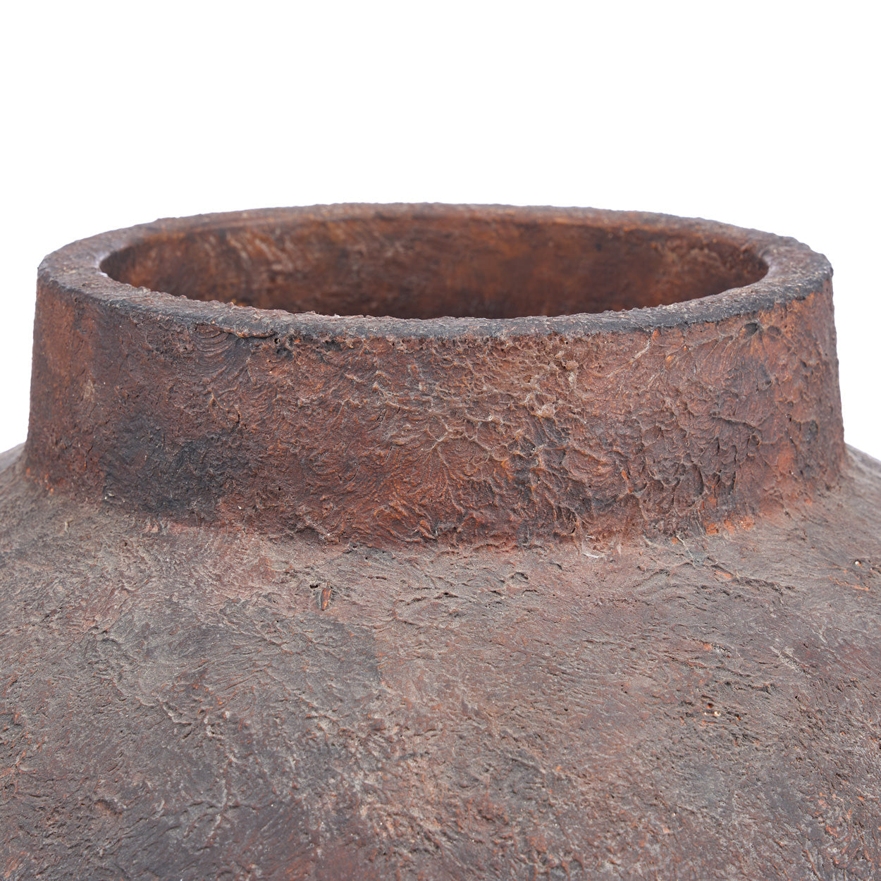 Vase amphore en terracotta patinée bordeaux – H70 cm - XXL