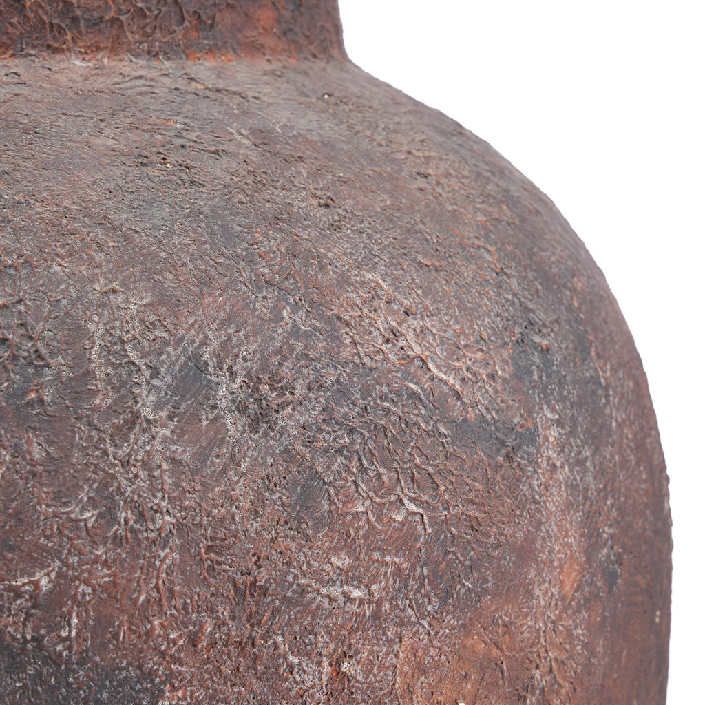 Vase amphore en terracotta patinée bordeaux – H70 cm - XXL
