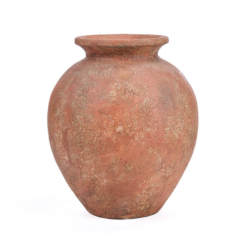 Vase déco terre cuite ovale rustique salon – H50 cm