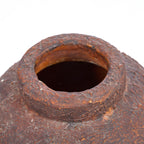 Vase en terracotta finition brun rouille texturée – H20 cm - S