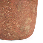 Vase en terre cuite texturée brun terracotta à col court – H40 cm - L