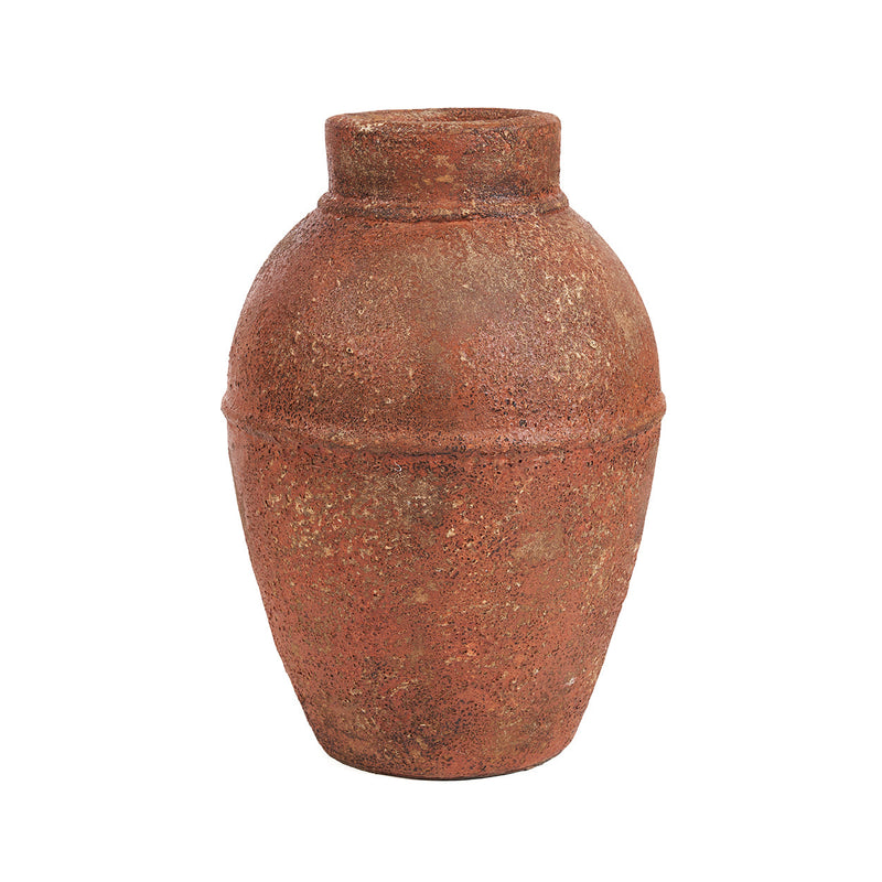 Vase amphore en terre cuite terracotta patinée – H40 cm - L