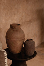 Vase amphore en terre cuite terracotta patinée – H40 cm - L