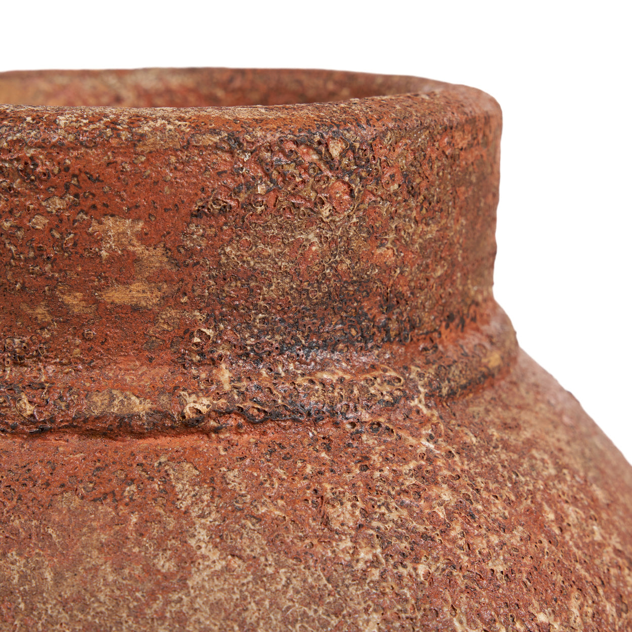 Vase amphore en terre cuite terracotta patinée – H40 cm - L