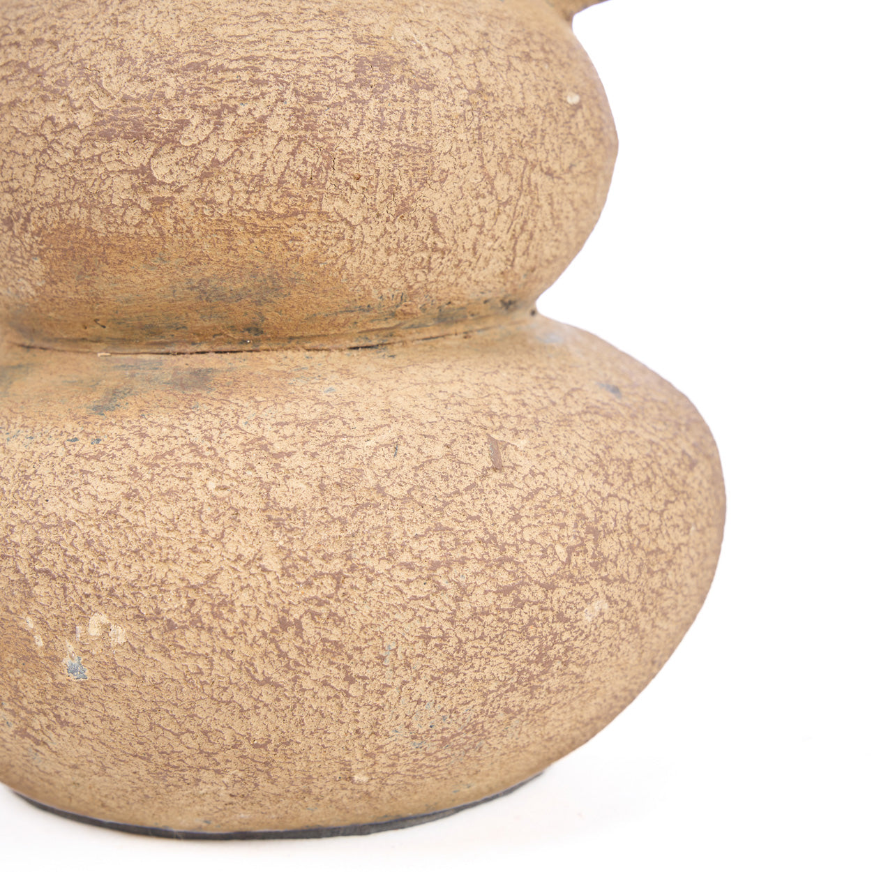 Vase en céramique sable à anses finition patinée – H18 cm - S
