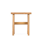 Tabouret rectangulaire teck naturel bois massif 45 cm