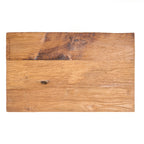 Tabouret rectangulaire teck naturel bois massif 45 cm