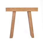 Table console teck massif naturel pour salon ou entrée – 86x30 cm