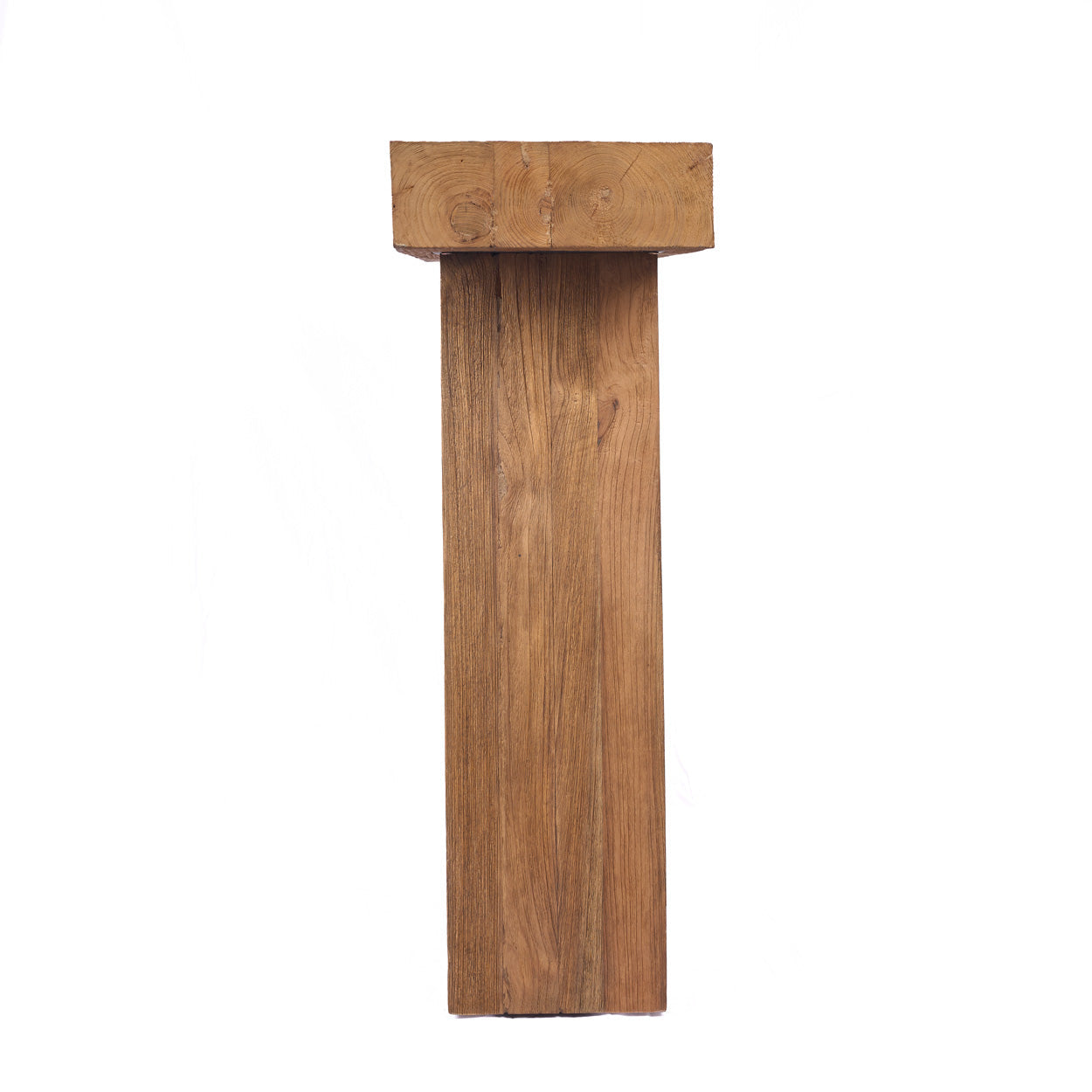 Table console teck massif naturel pour salon ou entrée – 86x30 cm