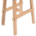 Tabouret de bar extérieur en teck recyclé 47x28 cm