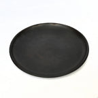 Assiette ronde en terracotta brûlée – Noir mat - Ø30 cm