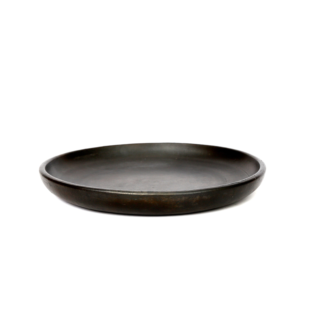 Assiette en terre cuite noire brûlée – Ø20 cm