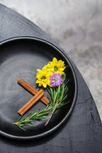 Assiette en terre cuite noire brûlée – Ø20 cm