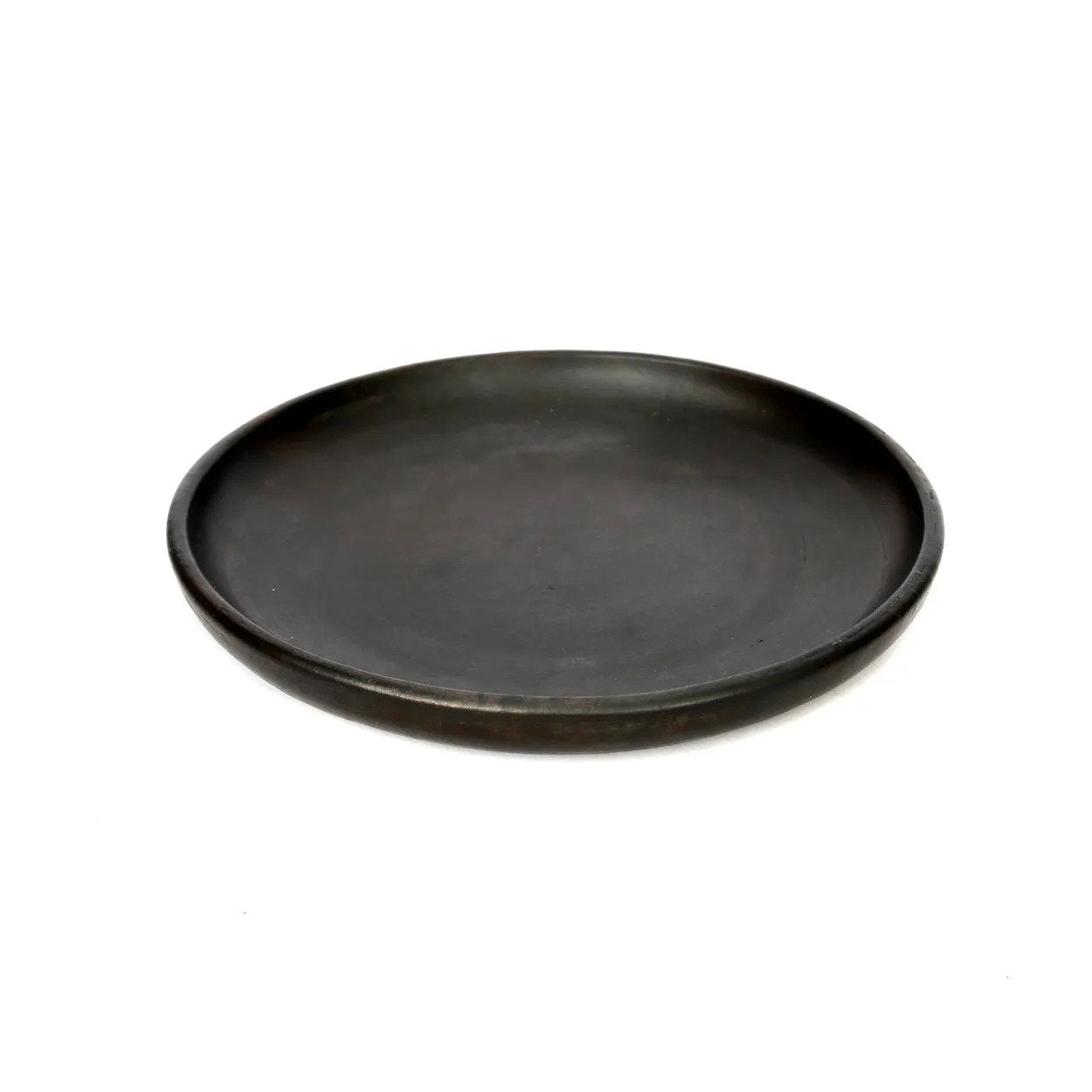 Assiette en terre cuite noire brûlée – Ø20 cm