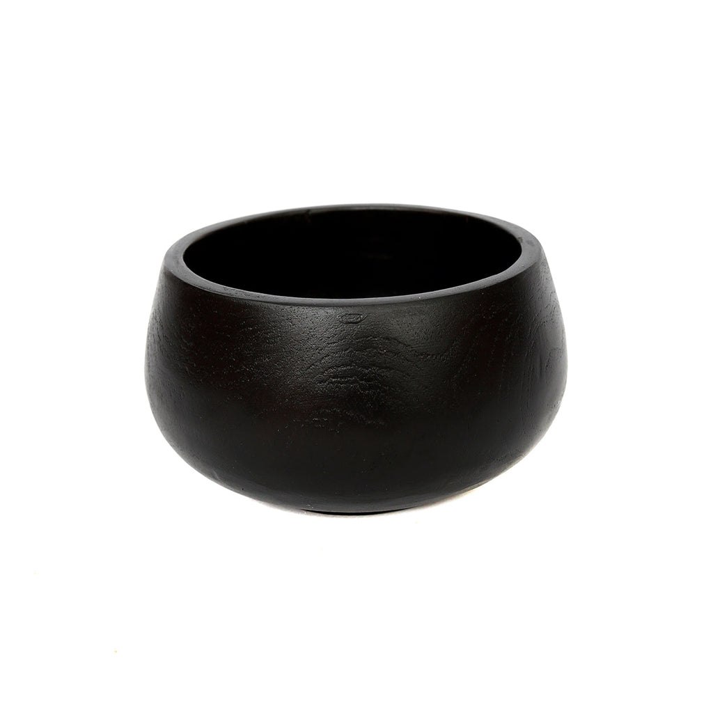 Bol en teck noir 15 cm fait main