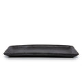 Plateau à sushi rectangulaire en terre cuite noire aspect mat