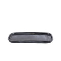 Assiette rectangulaire en terre cuite – Noir mat