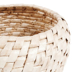 Panier en jacinthe d'eau tressée – Ø41 cm