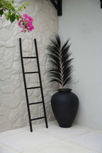 Échelle décorative en teck noir 165 cm pour serviettes