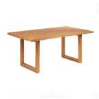 Table à manger extérieure en teck massif naturel – 180x100 cm