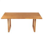 Table à manger extérieure en teck massif naturel – 180x100 cm