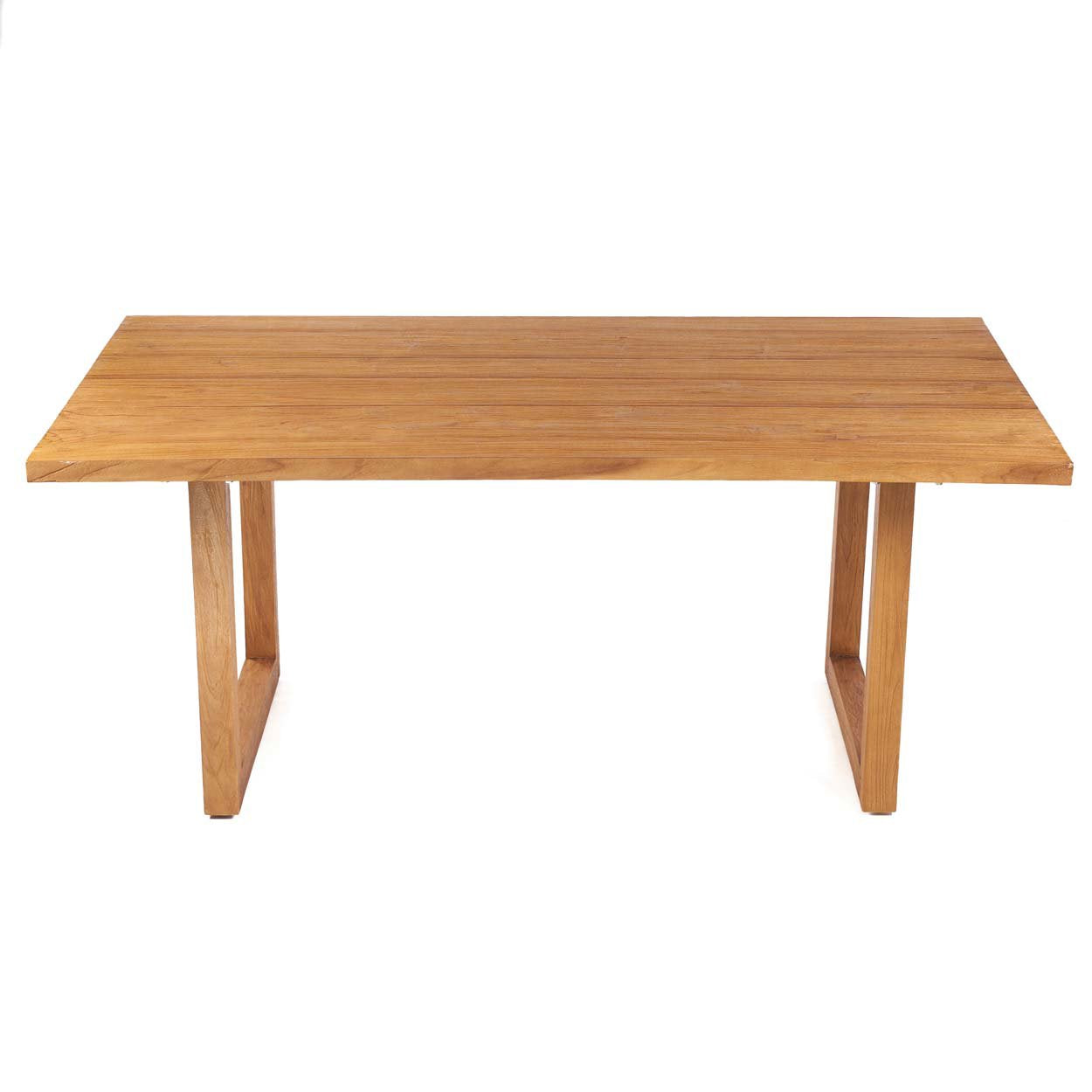 Table à manger extérieure en teck massif naturel – 180x100 cm