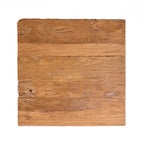 Tabouret bloc en teck massif ajouré - 40x40 cm