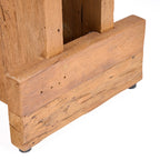 Tabouret bloc en teck massif ajouré - 40x40 cm