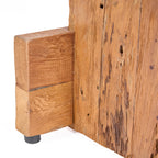 Tabouret bloc en teck massif ajouré - 40x40 cm