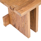 Tabouret bloc en teck massif ajouré - 40x40 cm