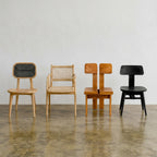 Chaise en teck massif finition naturelle avec dossier sculptural