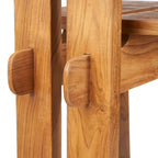 Tabouret de bar en teck naturel 108 cm intérieur/extérieur