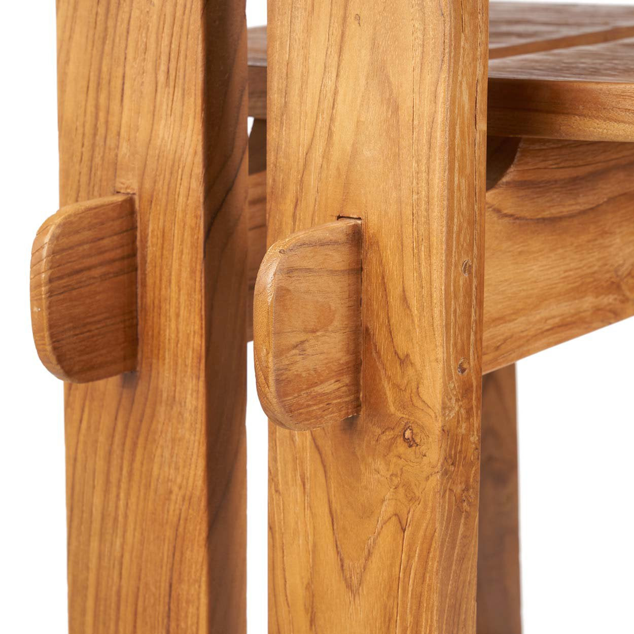 Tabouret de bar en teck naturel 108 cm intérieur/extérieur
