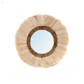 Miroir mural en herbe naturelle ronde 60 cm