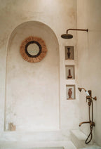 Miroir mural en herbe naturelle ronde 60 cm
