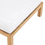 Pouf carré modulaire en teck recyclé 80x80 naturel blanc