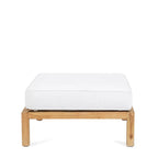 Pouf carré modulaire en teck recyclé 80x80 naturel blanc