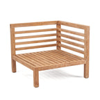 Fauteuil d’angle modulable en teck recyclé 80x80 naturel