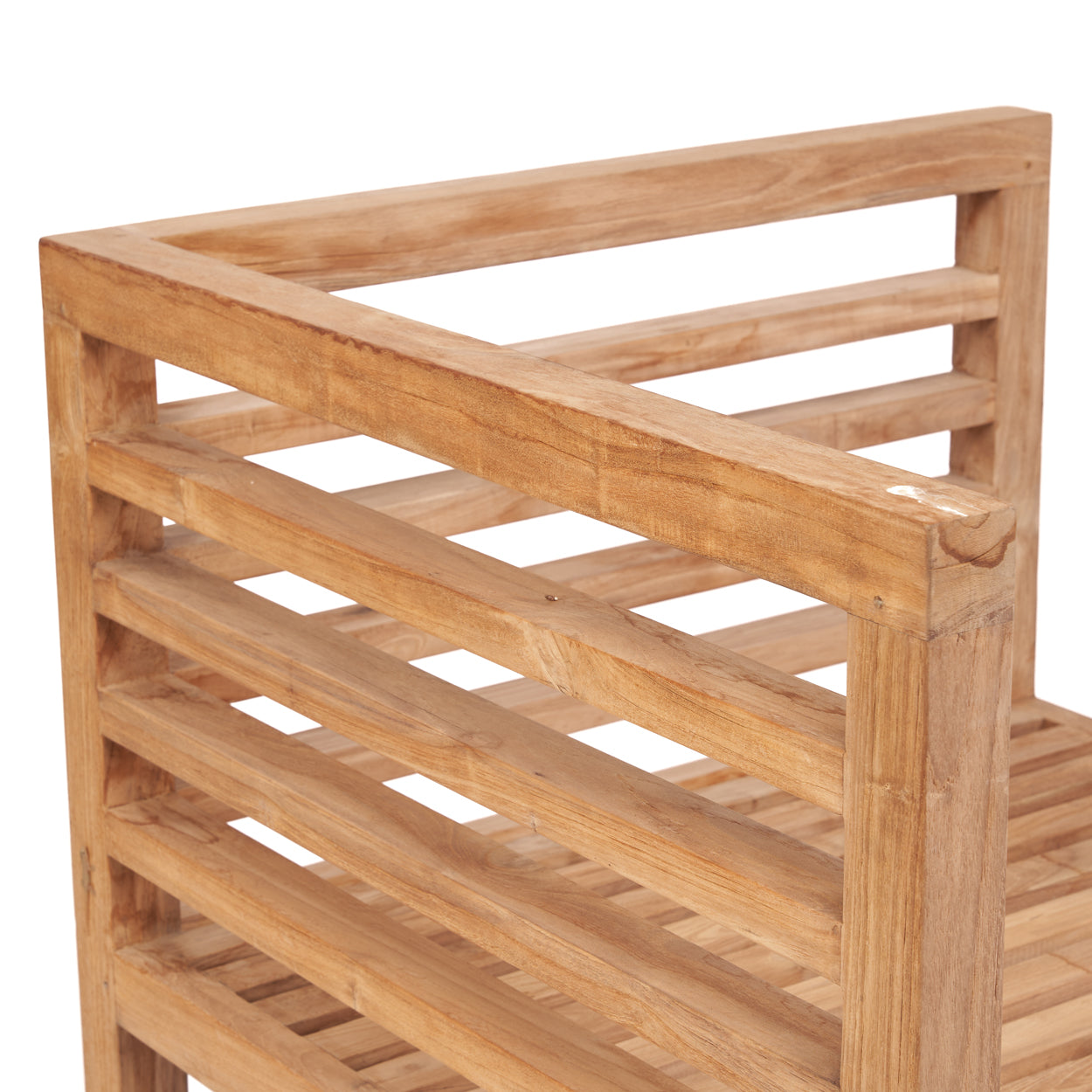 Fauteuil d’angle modulable en teck recyclé 80x80 naturel