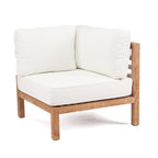 Fauteuil d’angle modulable en teck recyclé 80x80 naturel