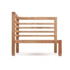Fauteuil d’angle modulable en teck recyclé 80x80 naturel