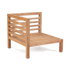 Fauteuil d’angle modulable en teck recyclé 80x80 naturel