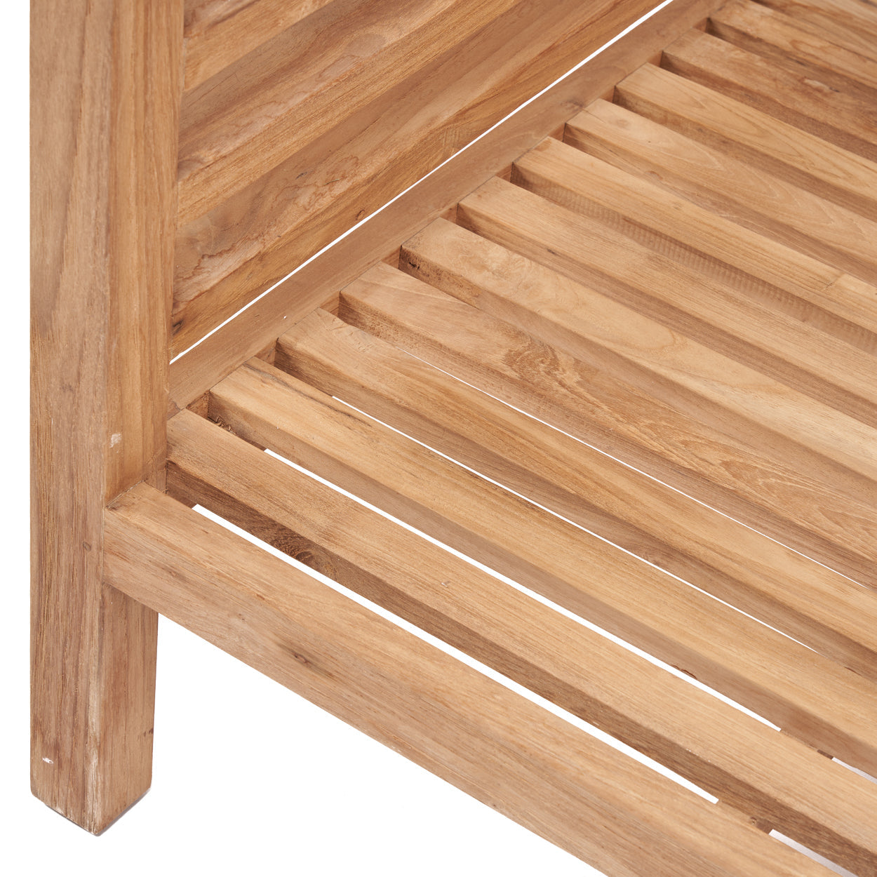 Fauteuil d’angle modulable en teck recyclé 80x80 naturel