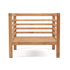 Fauteuil modulaire en teck recyclé 80x80 cm blanc naturel