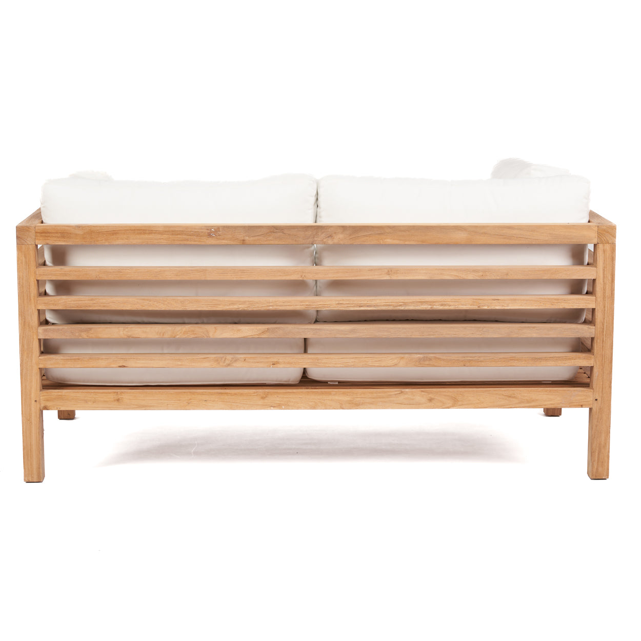 Canapé modulaire 2 places en teck recyclé naturel 160cm