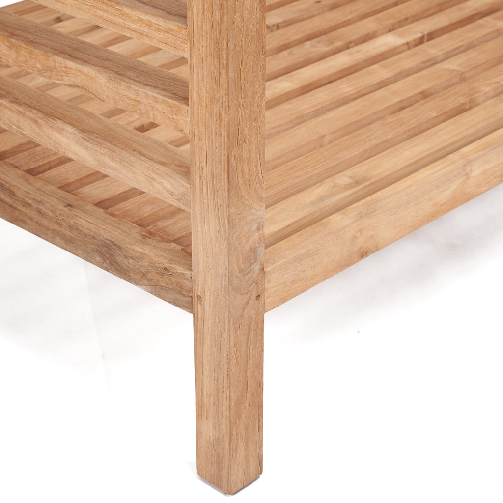 Canapé modulaire 2 places en teck recyclé naturel 160cm